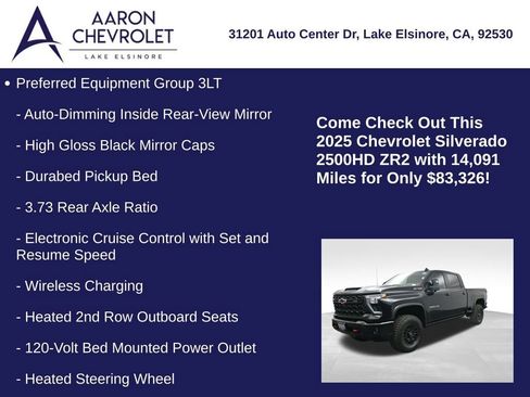 Used 2025 Chevrolet Silverado 2500 ZR2 w/ Technology Package image 15