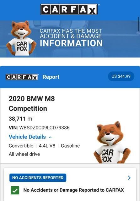 Used 2020 BMW M8 Competition w/ M Carbon Exterior Package AWD/4WD image 7