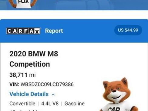 Used 2020 BMW M8 Competition w/ M Carbon Exterior Package AWD/4WD image 7