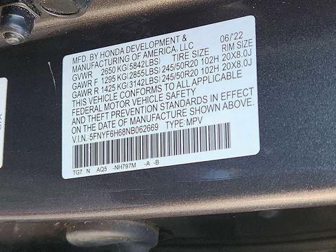 Certified 2022 Honda Pilot Touring image 26