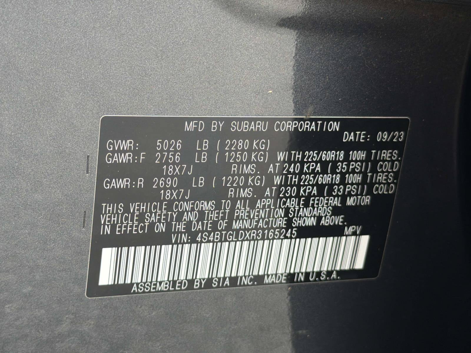 Certified 2024 Subaru Outback Onyx Edition XT AWD/4WD image 37