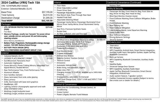 Certified 2024 Cadillac Lyriq Tech AWD/4WD image 5