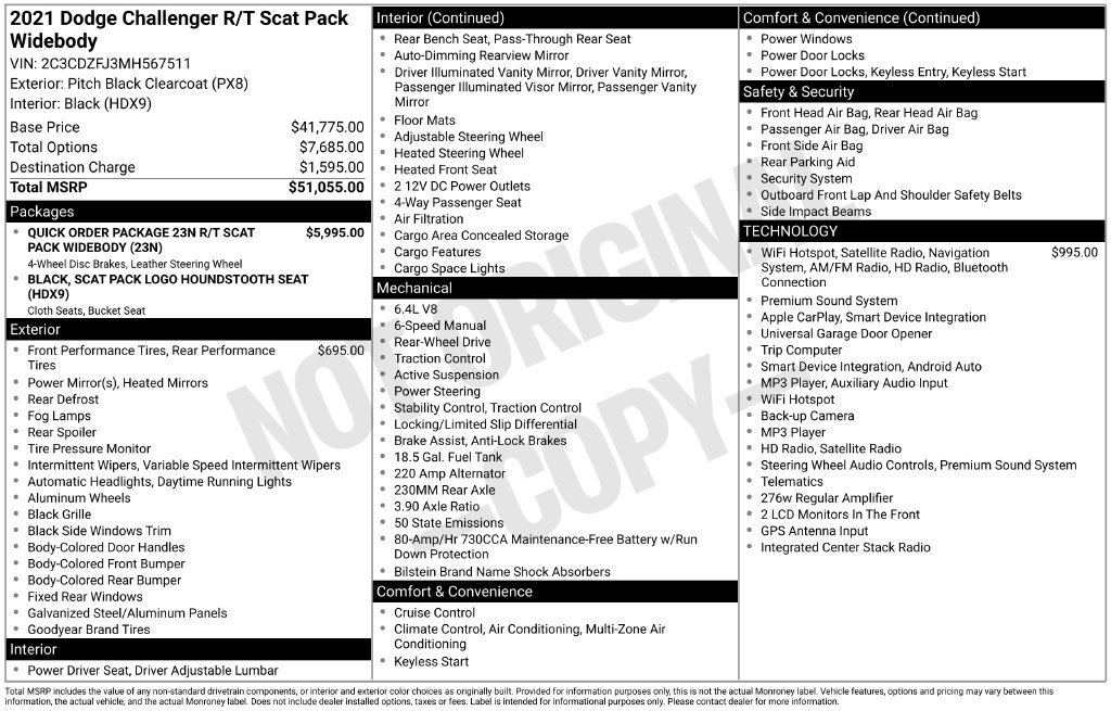 Used 2021 Dodge Challenger R/T Scat Pack RWD image 3