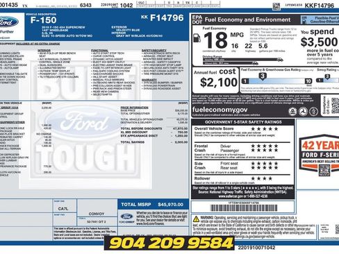 Used 2019 Ford F150 XL w/ Equipment Group 101A Mid AWD/4WD image 13