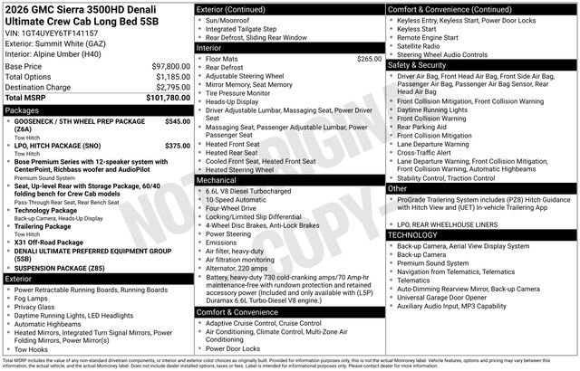 New 2026 GMC Sierra 3500 Denali Ultimate AWD/4WD image 33