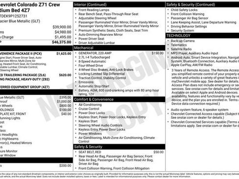 Certified 2023 Chevrolet Colorado Z71 w/ Z71 Convenience Package 2 AWD/4WD image 4