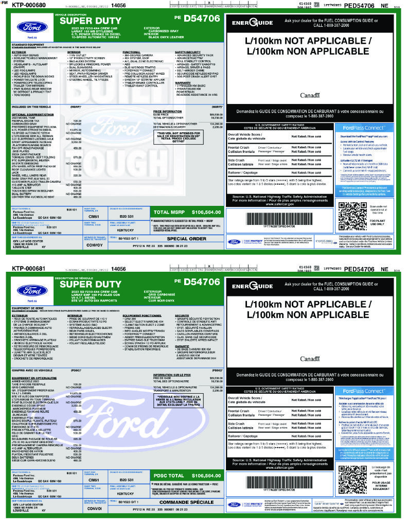 Used 2023 Ford F250 Lariat w/ Sport Appearance Package AWD/4WD image 15