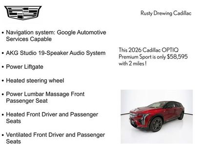 New 2026 Cadillac Optiq Sport 2 w/ LPO, Floor Liner Package