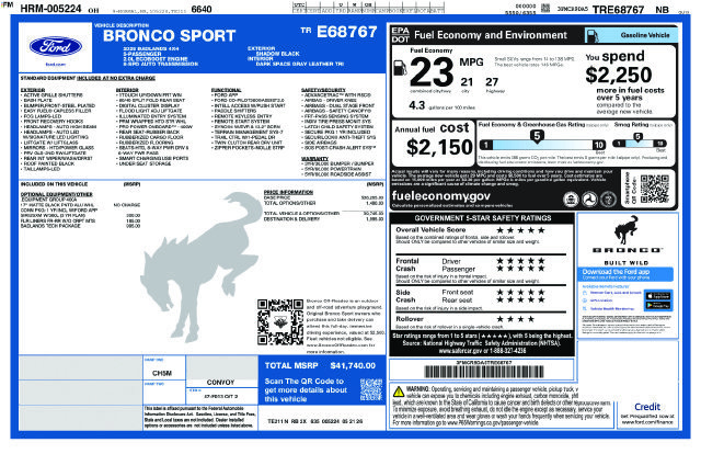 New 2026 Ford Bronco Sport Badlands w/ Badlands Tech Package AWD/4WD image 24