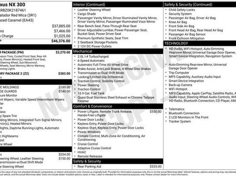 Used 2019 Lexus NX 300 AWD w/ Premium Package image 38