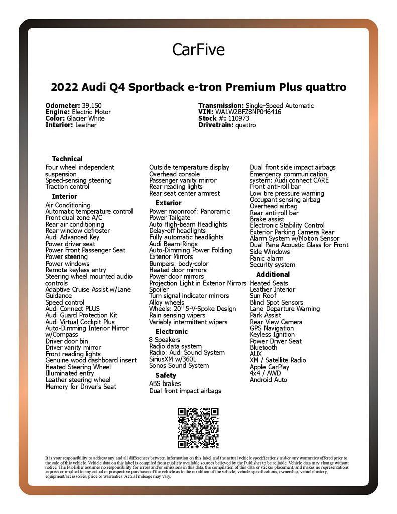 Used 2022 Audi Q4 e-tron Premium Plus w/ Premium Plus AWD/4WD image 30