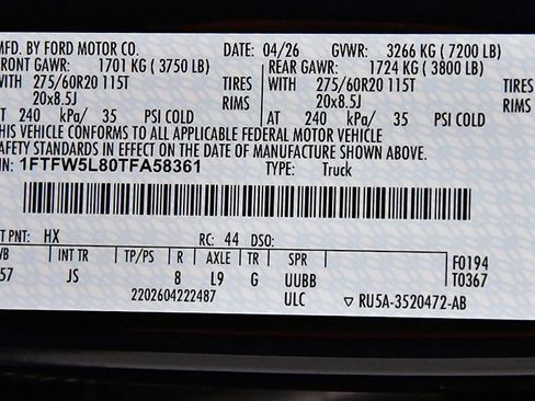 New 2026 Ford F150 Lariat w/ Equipment Group 502A High AWD/4WD image 15