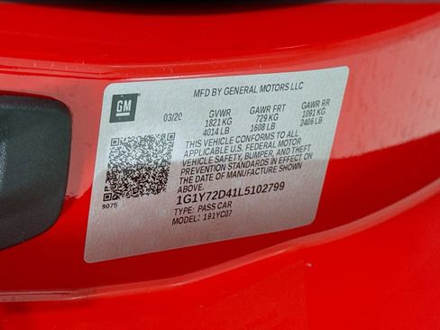 Used 2020 Chevrolet Corvette Stingray w/ 2LT Preferred Equipment Group image 33