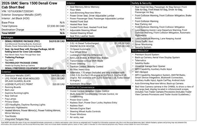 Certified 2026 GMC Sierra 1500 Denali w/ Denali Reserve Package AWD/4WD image 42