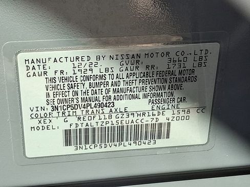 Used 2023 Nissan Kicks SR w/ SR Premium Package FWD image 27