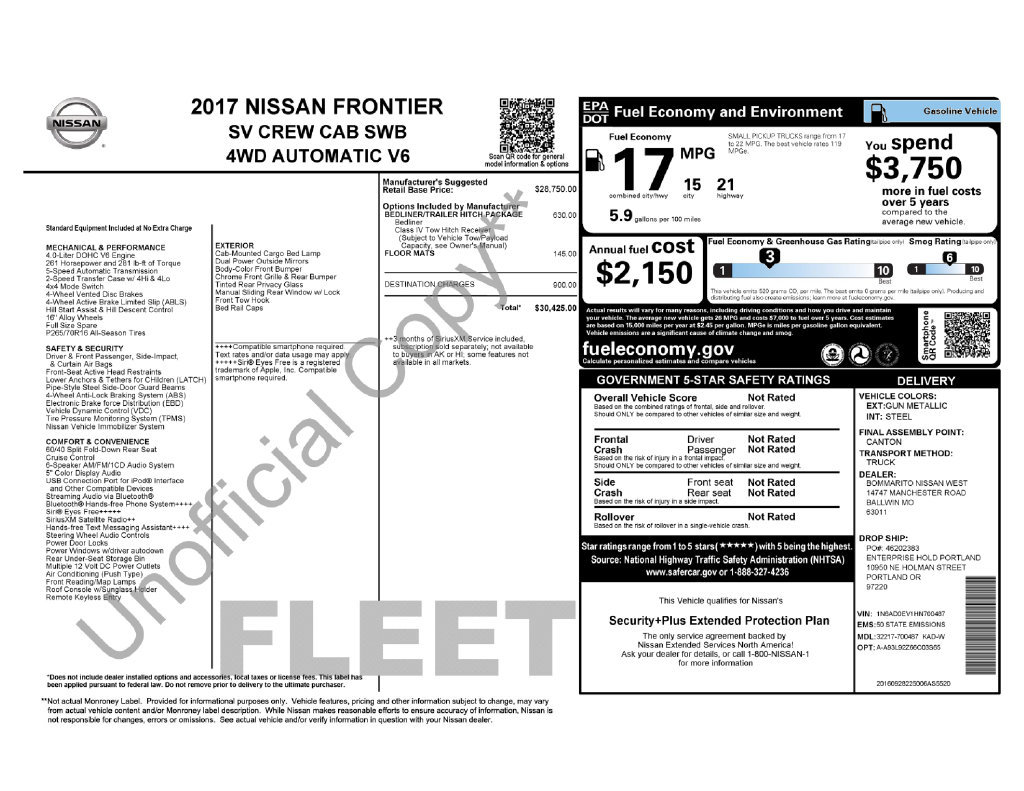 Used 2017 Nissan Frontier SV AWD/4WD image 35