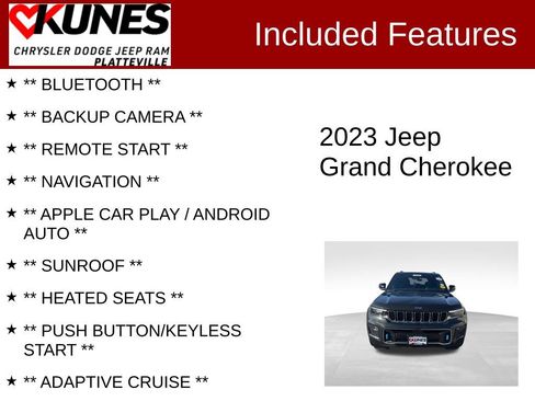 Used 2023 Jeep Grand Cherokee Overland w/ Luxury Tech Group IV image 2
