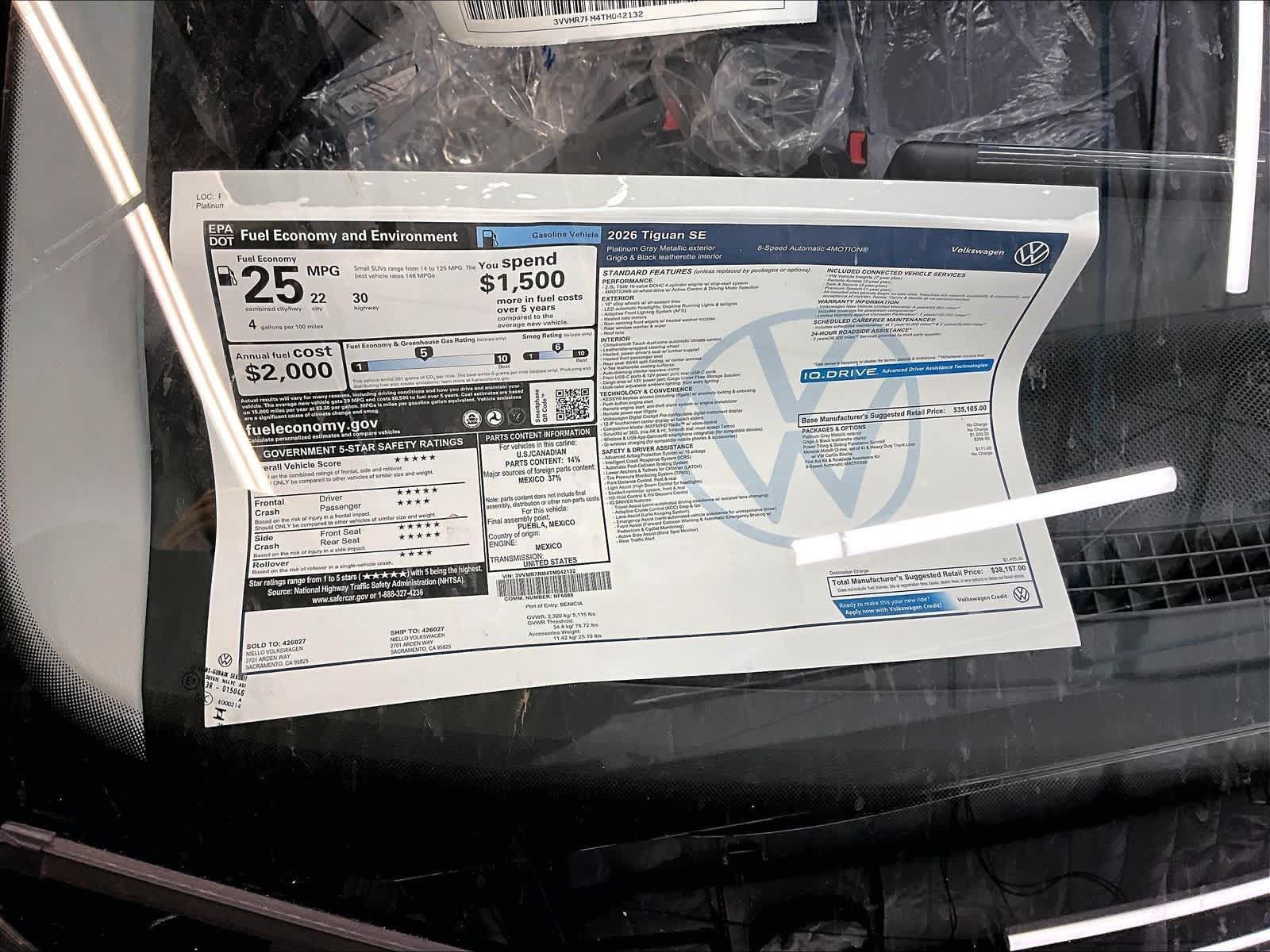 New 2026 Volkswagen Tiguan SE AWD/4WD image 36
