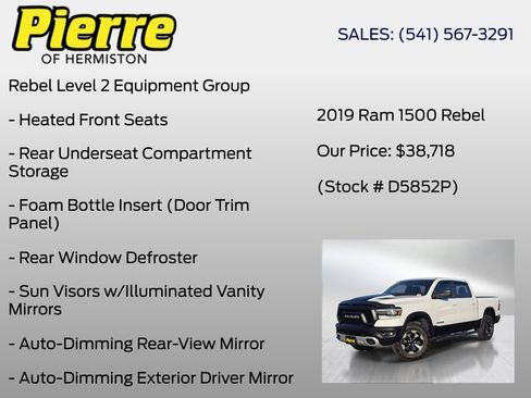 Used 2019 RAM 1500 Rebel w/ Leather & Sound Group w/ 2_W AWD/4WD image 6