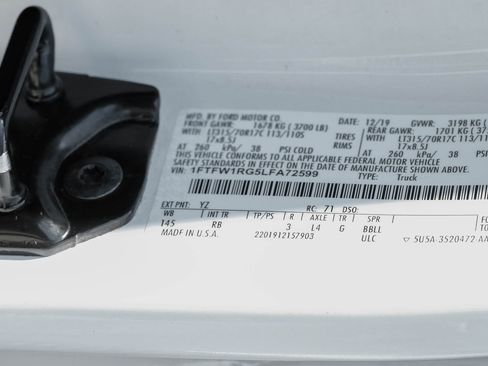Used 2020 Ford F150 Raptor w/ Equipment Group 802A Luxury AWD/4WD image 55
