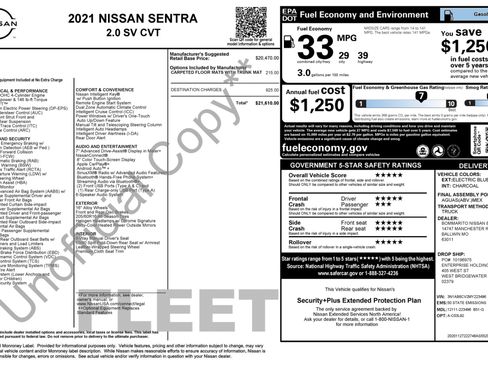 Used 2021 Nissan Sentra SV FWD image 5