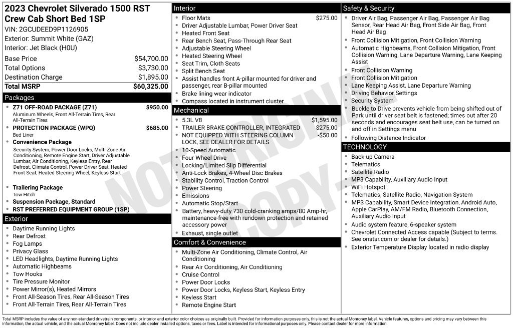 Used 2023 Chevrolet Silverado 1500 RST w/ Z71 Off-Road Package AWD/4WD image 17
