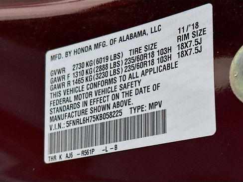 Used 2019 Honda Odyssey EX-L image 12