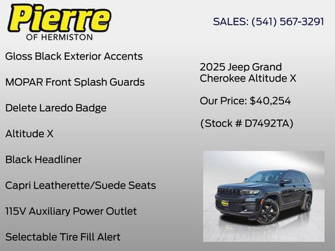 Used 2025 Jeep Grand Cherokee Altitude AWD/4WD image 36
