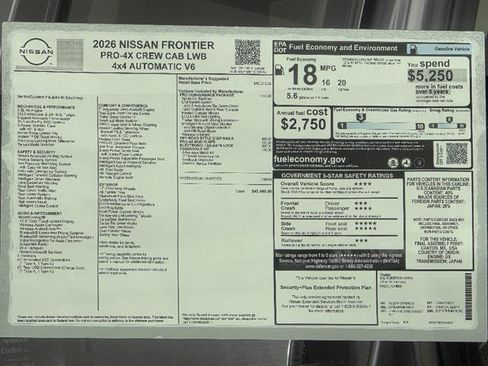 New 2026 Nissan Frontier SV AWD/4WD image 41