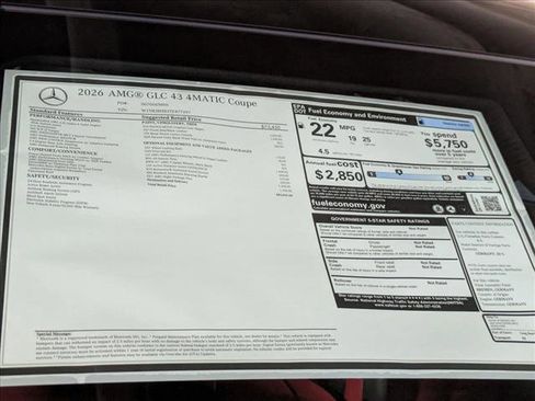 New 2026 Mercedes-Benz GLC 43 AMG 4MATIC Coupe image 21