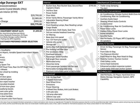 Used 2013 Dodge Durango SXT w/ Popular Equipment Group RWD image 3