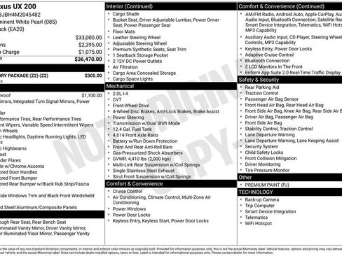 Used 2021 Lexus UX 200 w/ Accessory Package (Z2) FWD image 40