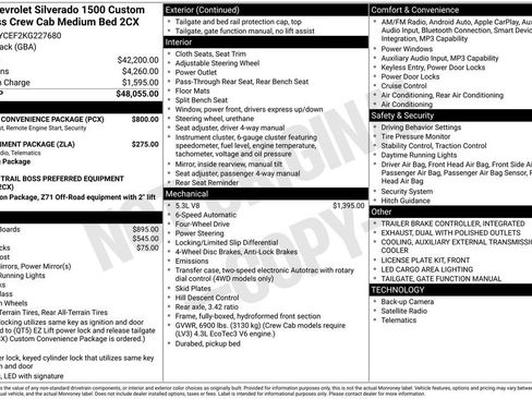 Used 2019 Chevrolet Silverado 1500 Custom Trail Boss w/ Custom Convenience Package image 2