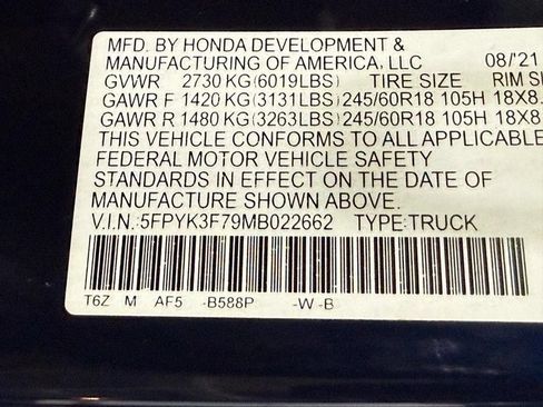 Used 2021 Honda Ridgeline RTL-E image 25