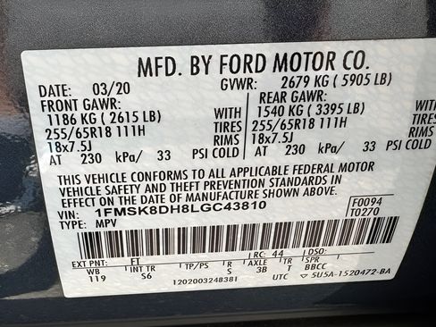Used 2020 Ford Explorer XLT w/ Equipment Group 202A AWD/4WD image 43