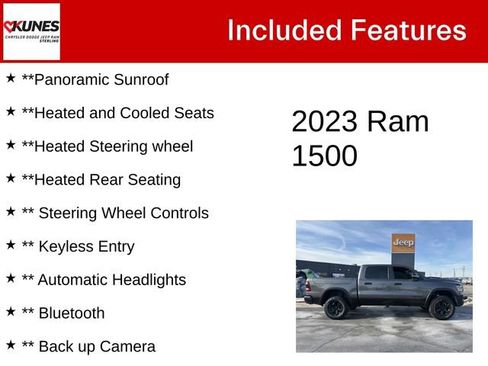 Certified 2023 RAM 1500 Rebel w/ Rebel Level 2 Equipment Group image 5