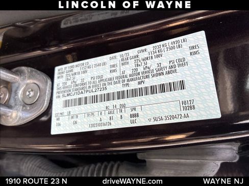 Certified 2023 Lincoln Corsair AWD w/ Equipment Group 101A image 29