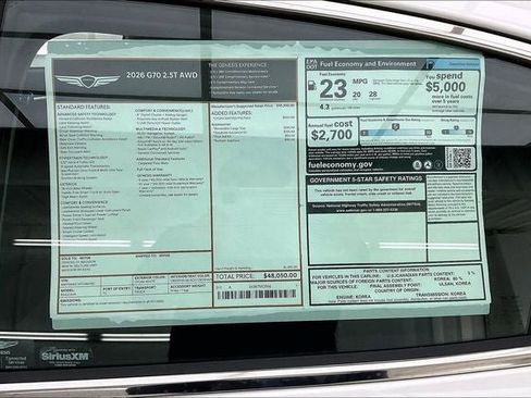 New 2026 Genesis G70 2.5T image 19