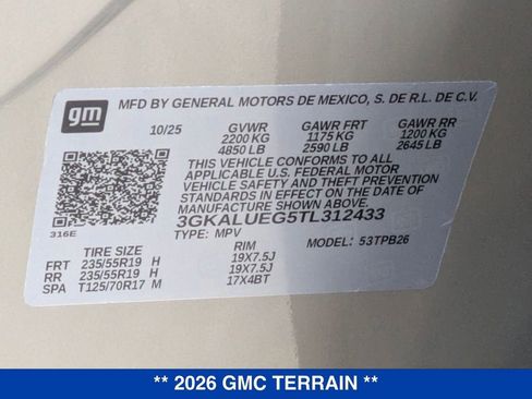 New 2026 GMC Terrain Elevation w/ Black Edition image 38