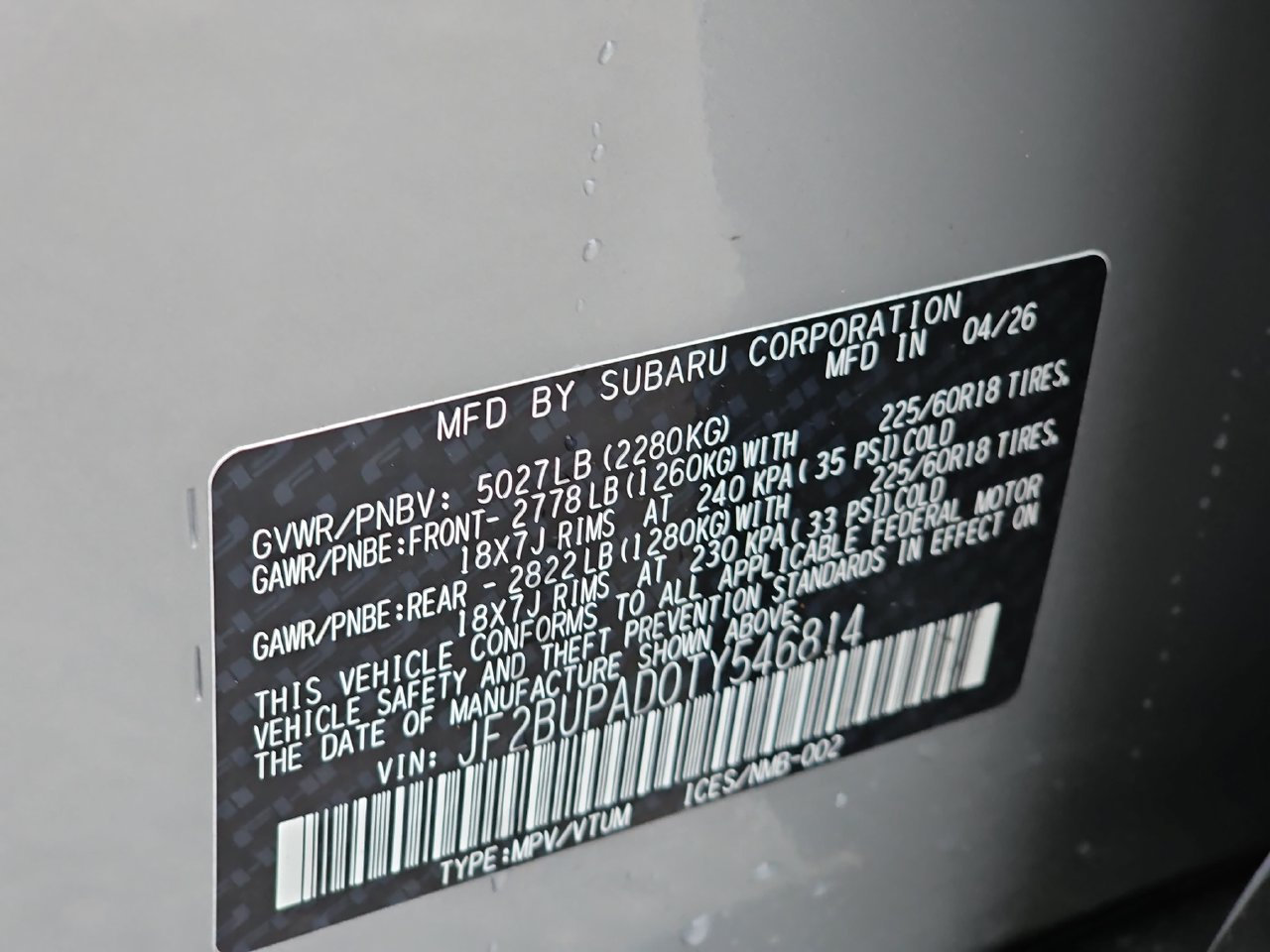 Certified 2026 Subaru Outback Premium AWD/4WD image 41