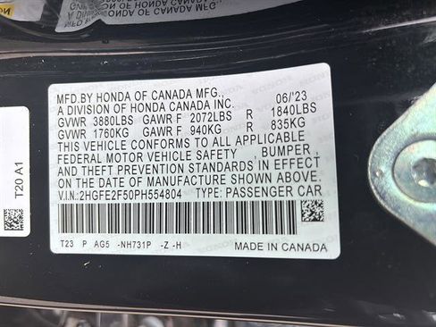 Used 2023 Honda Civic Sport image 21