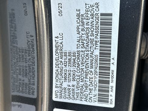 Certified 2023 Honda Accord LX image 30