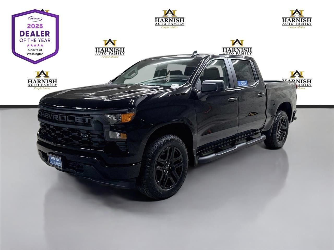 New 2026 Chevrolet Silverado 1500 Custom w/ Turbomax Blackout Package AWD/4WD 360° Tour