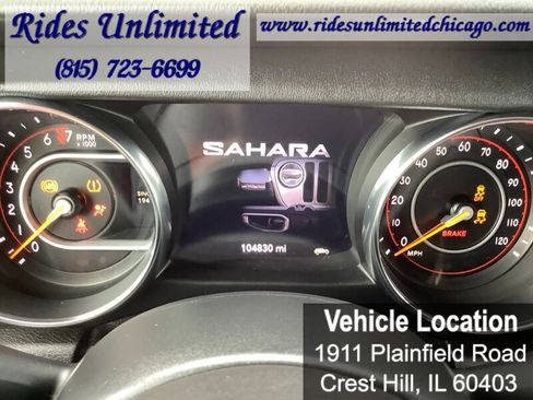 Used 2019 Jeep Wrangler Unlimited Sahara w/ Uconnect 4C Nav & Sound Group AWD/4WD image 10