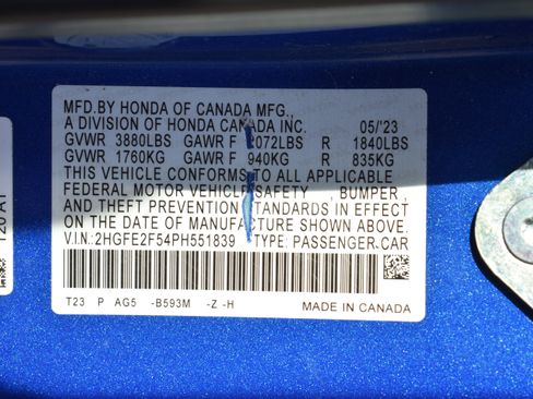 Certified 2023 Honda Civic Sport image 37