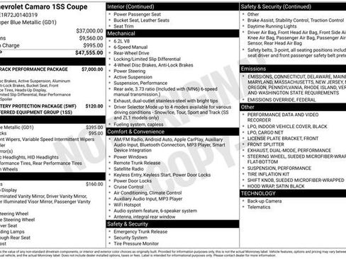 Used 2018 Chevrolet Camaro SS image 2