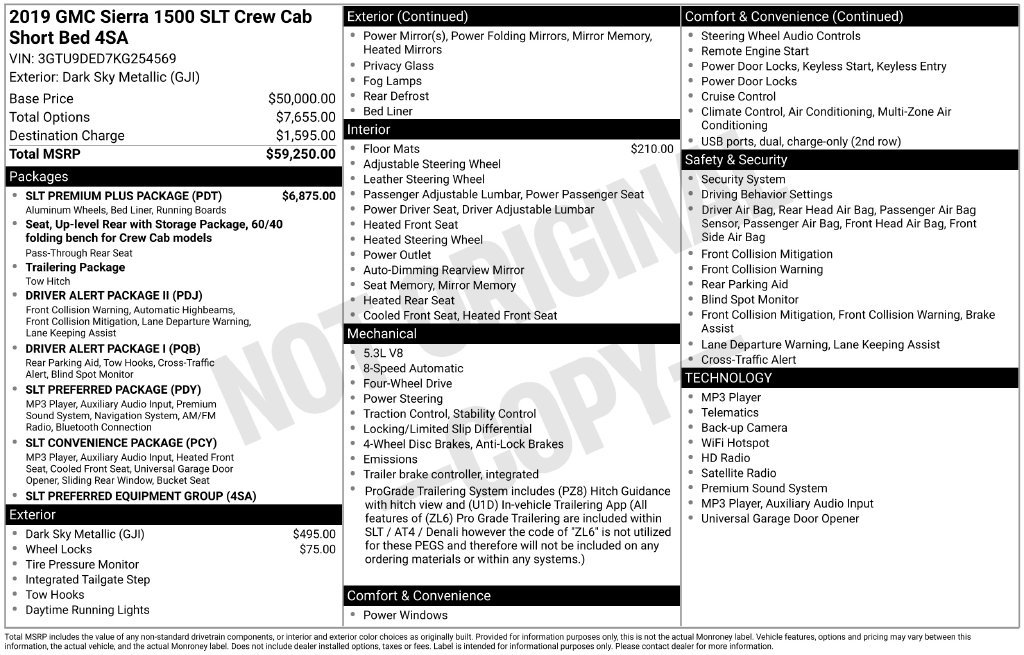 Certified 2019 GMC Sierra 1500 SLT w/ SLT Premium Plus Package AWD/4WD image 12