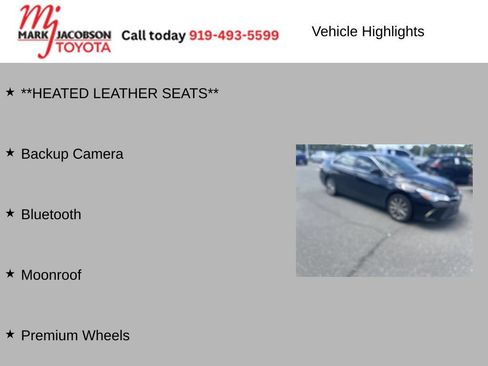Used 2015 Toyota Camry XLE w/ Moonroof Package FWD image 5