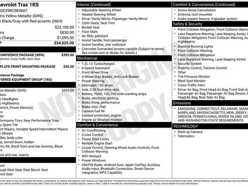 Certified 2024 Chevrolet Trax RS w/ Driver Confidence Package image 34