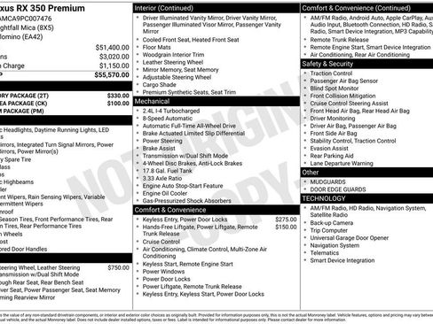 Used 2023 Lexus RX 350 Premium w/ Accessory Package AWD/4WD image 12